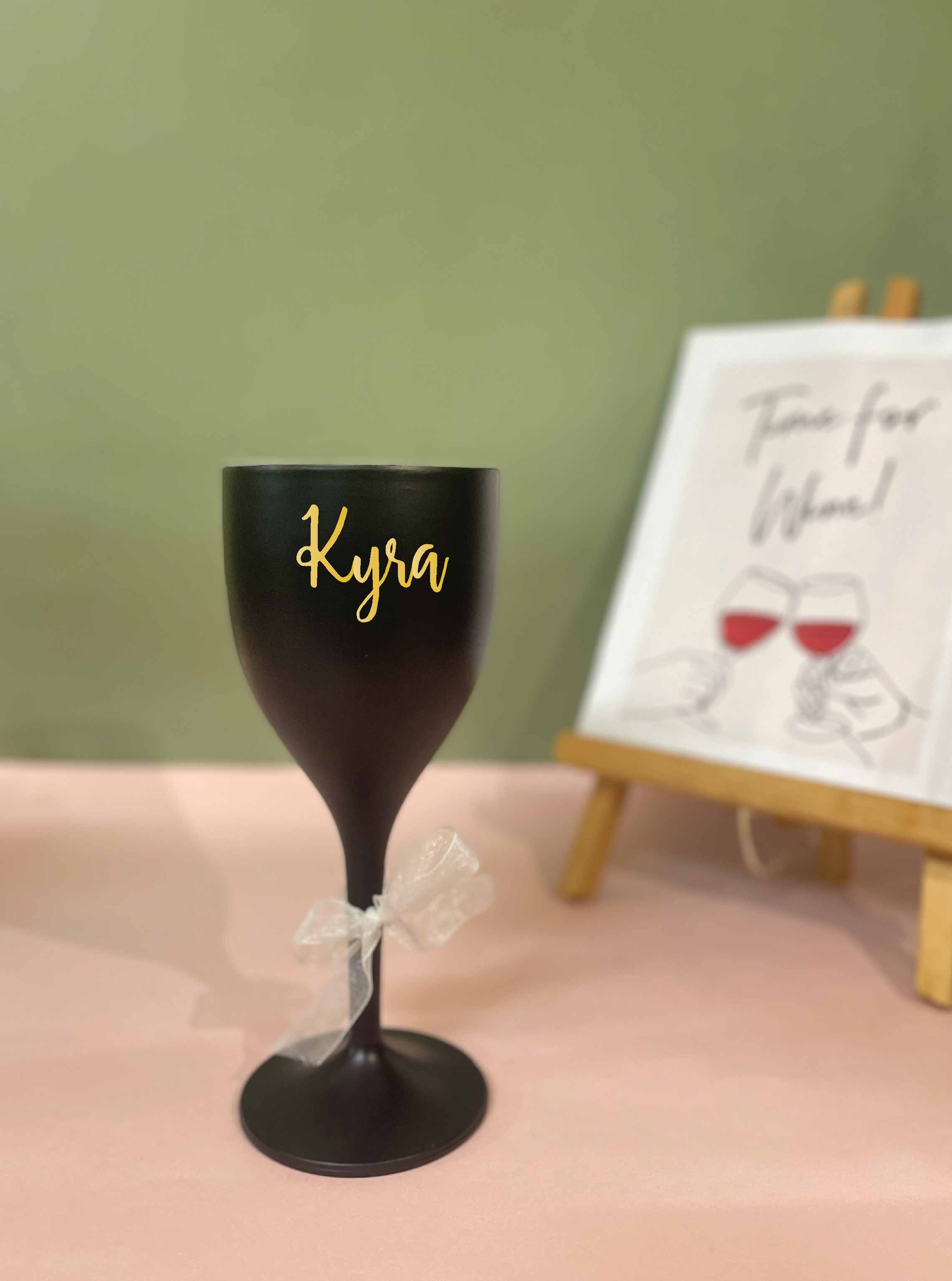 Unbreakable Wine Glass with Customisable Name - Set of 1