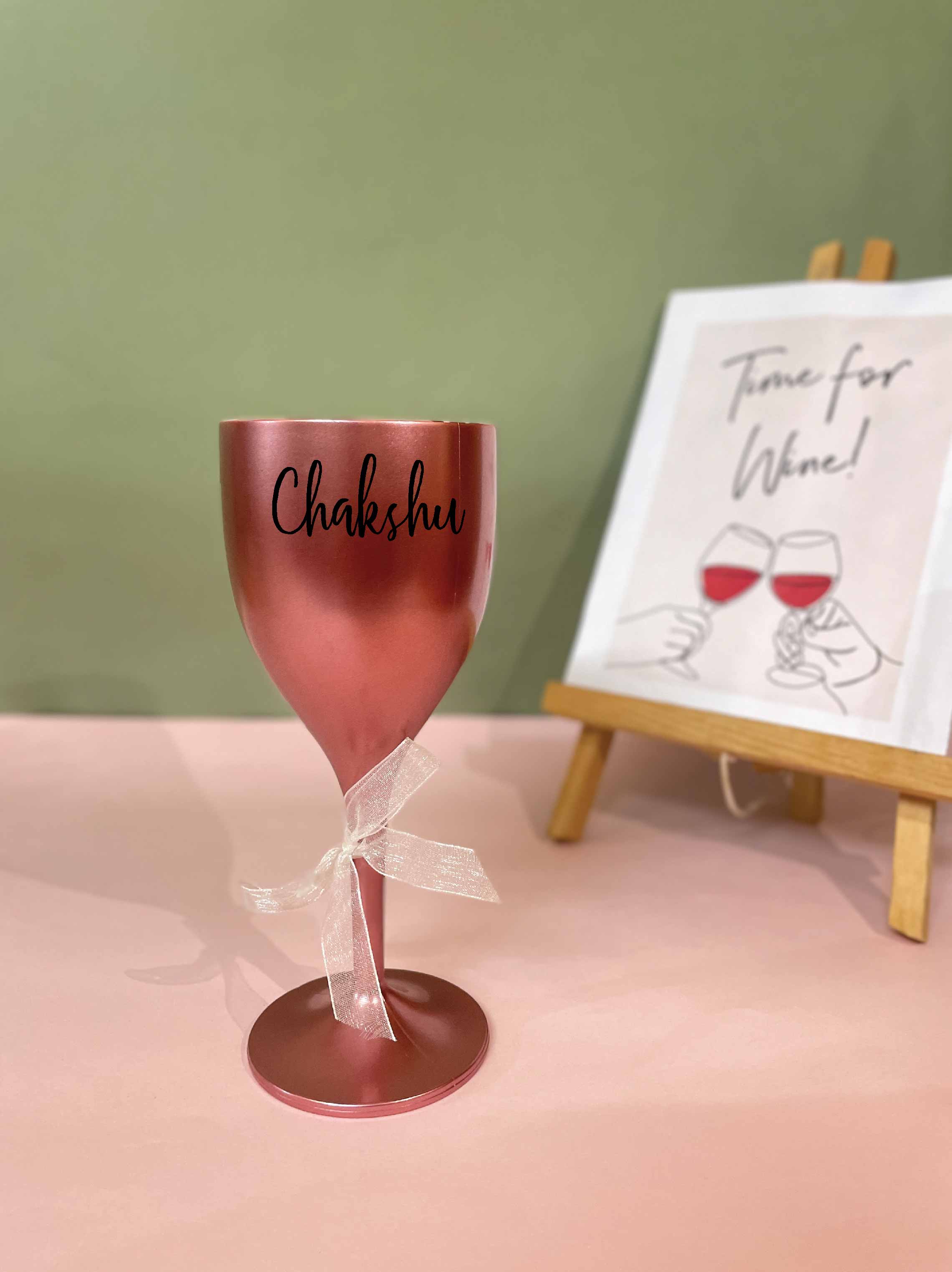 Unbreakable Wine Glass with Customisable Name - Set of 1