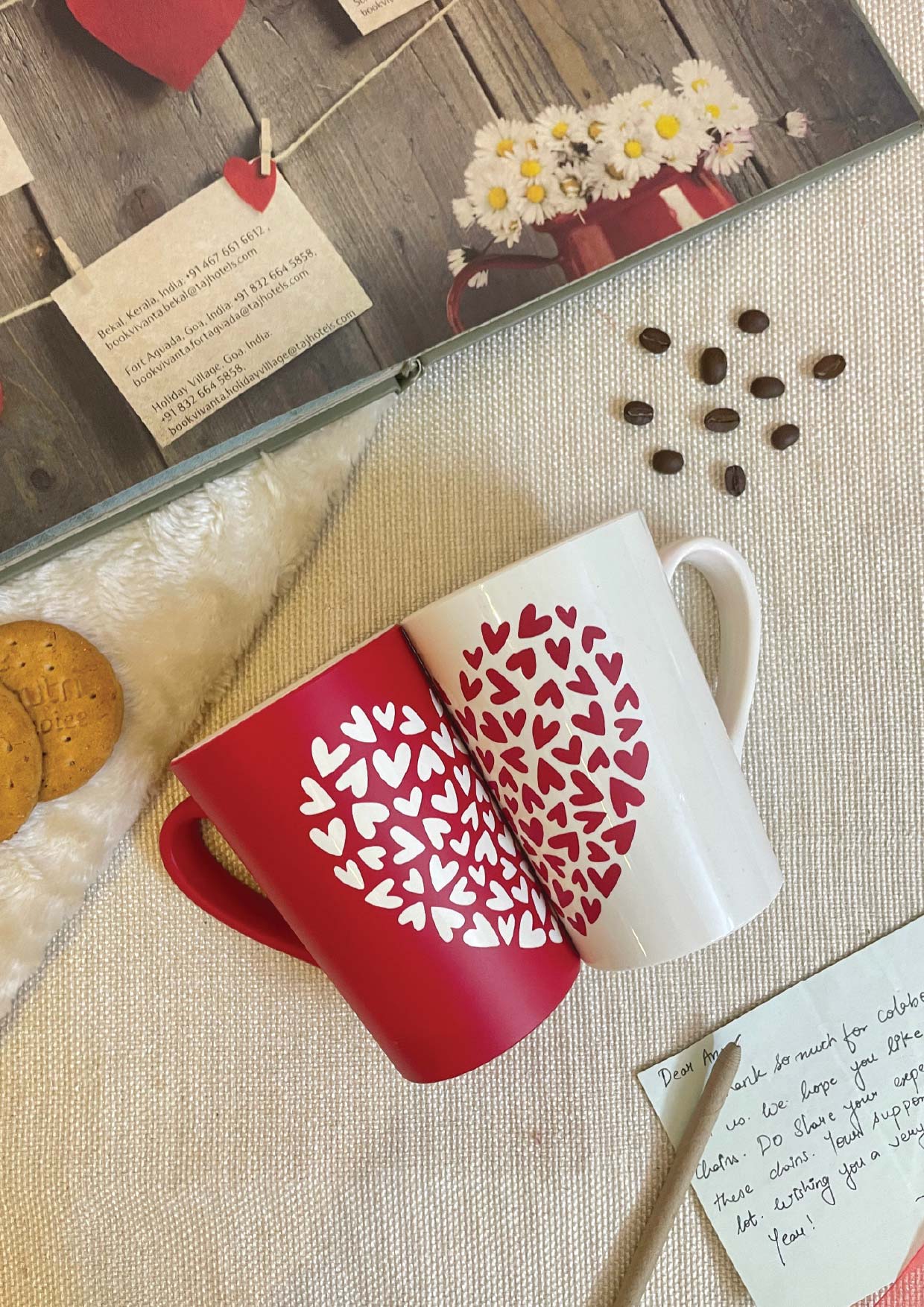 Heart Tall coffee mug - Small Hearts