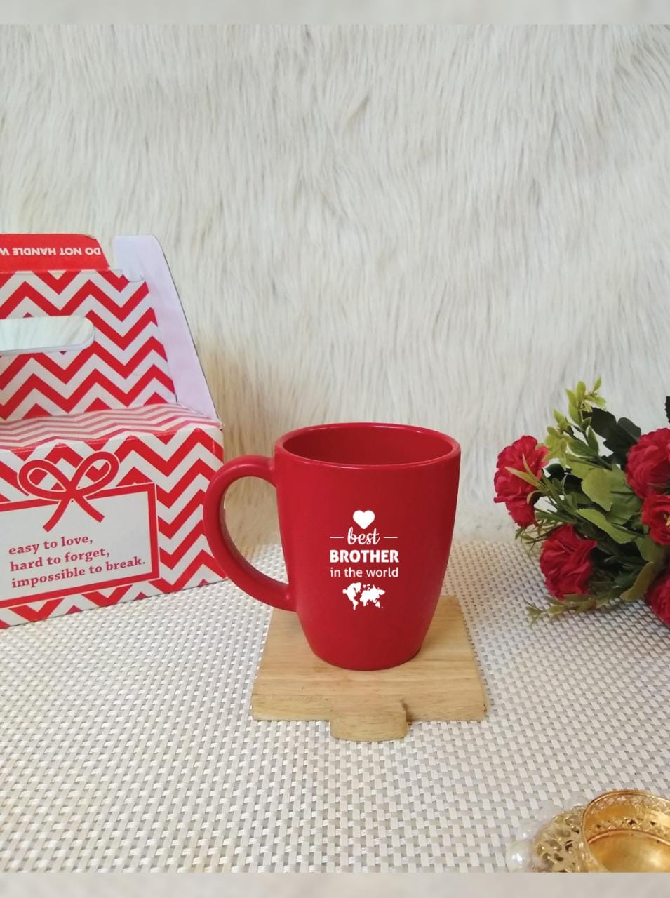 "Rice Husk Red Colour Coffee Mug - Rakshabandhan Special"