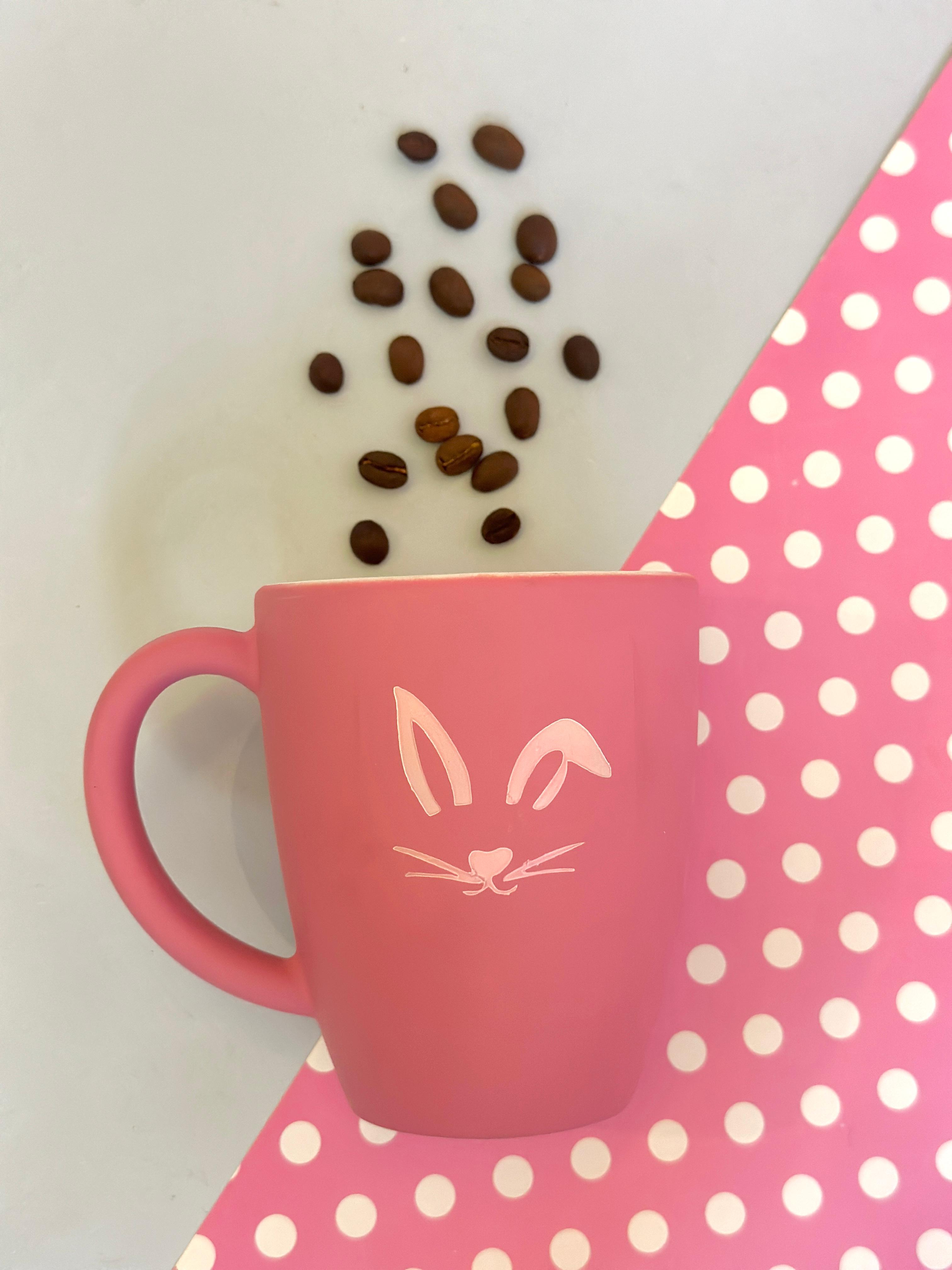 Teal Bunny hop Mug SET of 1
