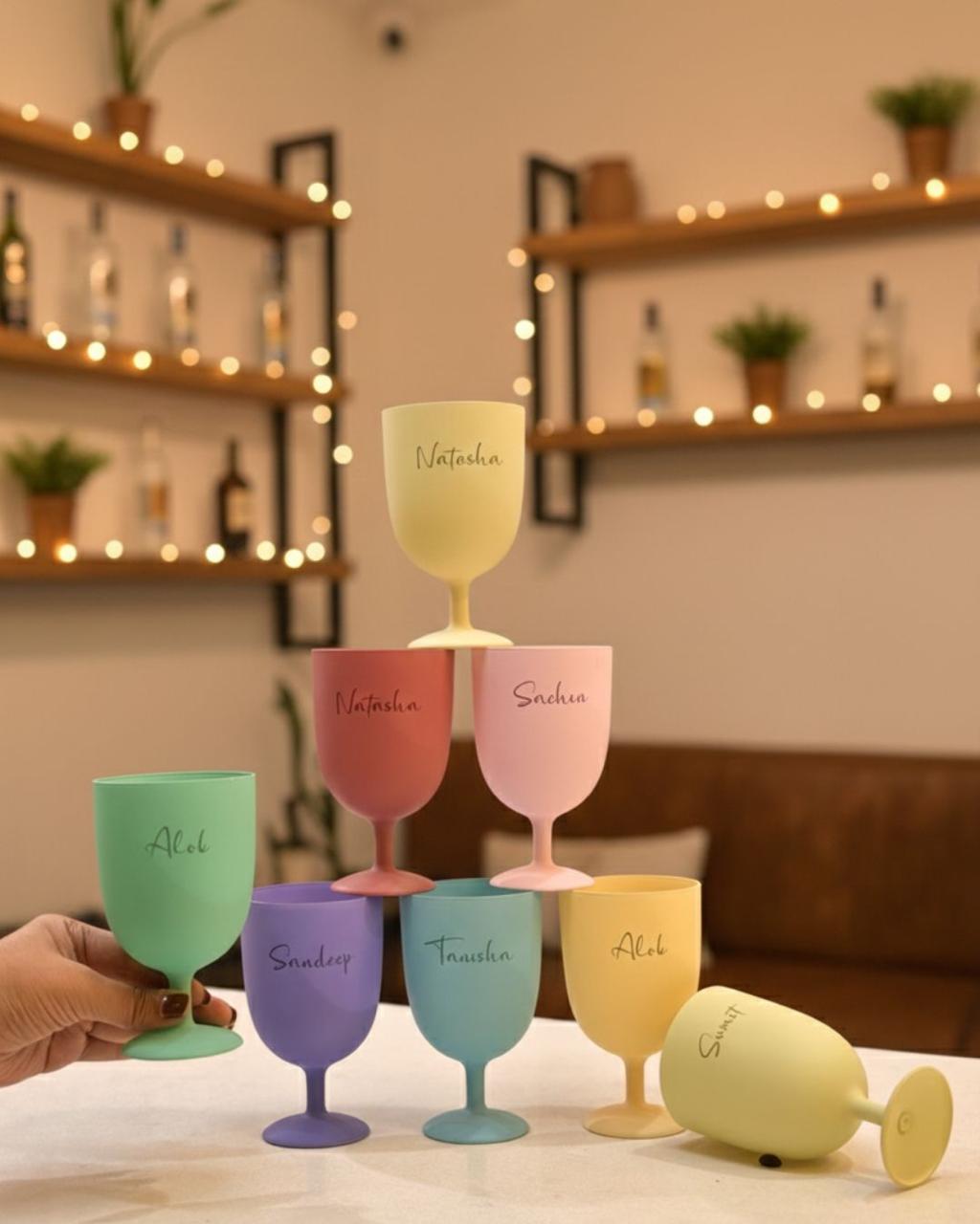 Small Sparky Wine Glasses
