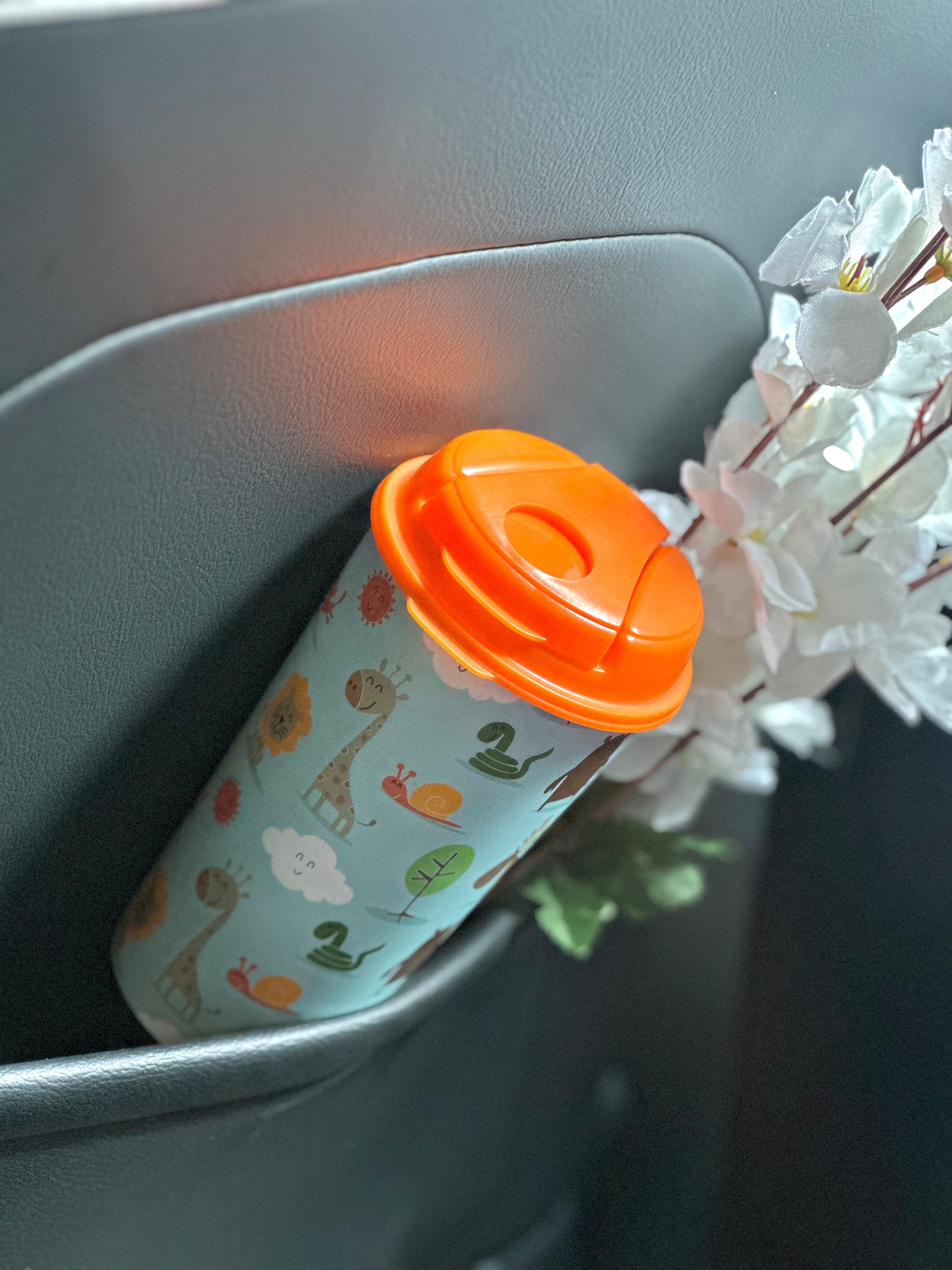 Designer Cup by Chirpy Cups with coffee & sipper lids, Food Safe, BPA Free and Recyclable - Baby Animals