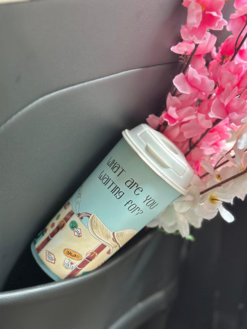 Designer Cup by Chirpy Cups with coffee & sipper lids, Food Safe, BPA Free, Recyclable - Travel