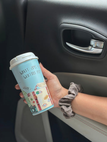 Designer Cup by Chirpy Cups with coffee & sipper lids, Food Safe, BPA Free, Recyclable - Travel