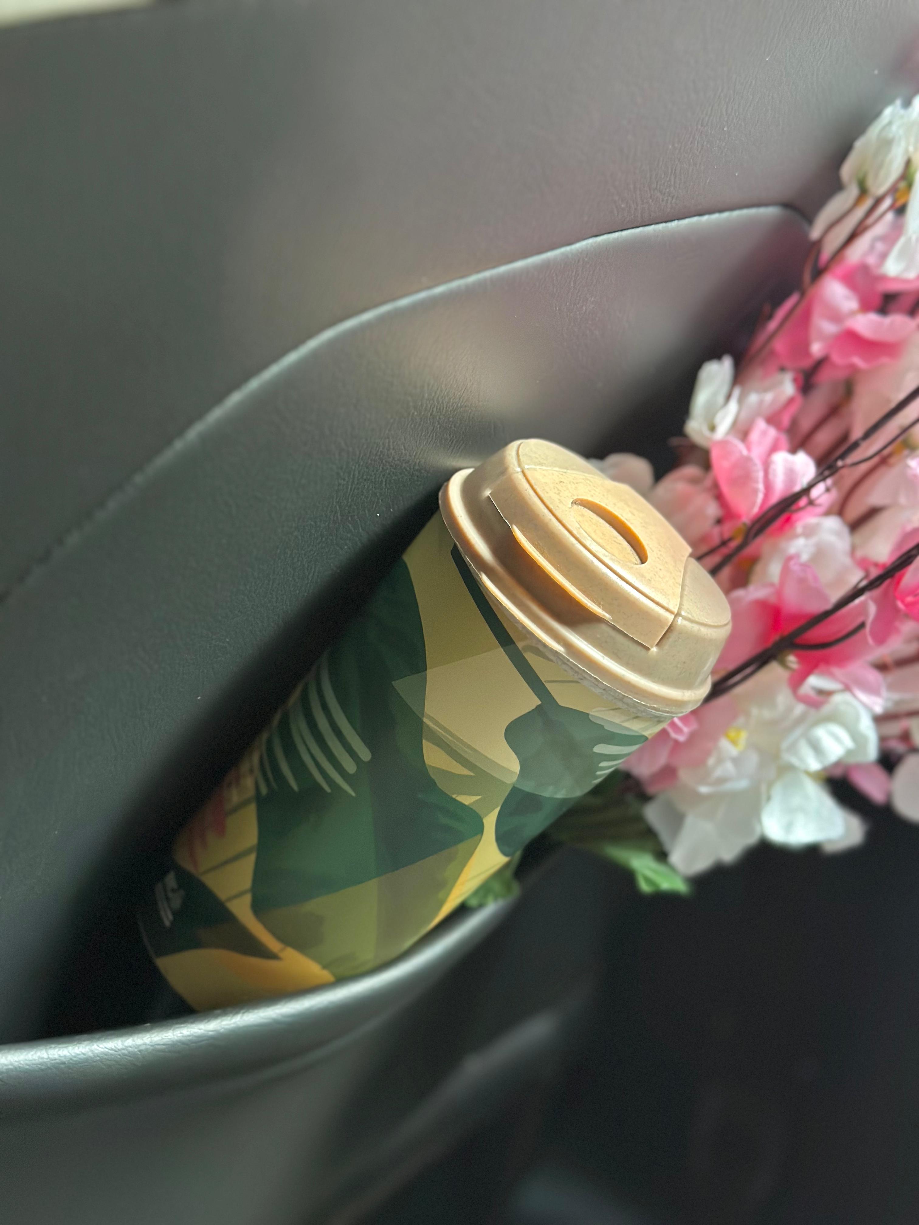 Designer Cup by Chirpy Cups with coffee & sipper lids - Abstract