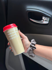 Designer Cup by Chirpy Cups with coffee & sipper lids, Food Safe, BPA Free, Recyclable - Here's to Strong Women!