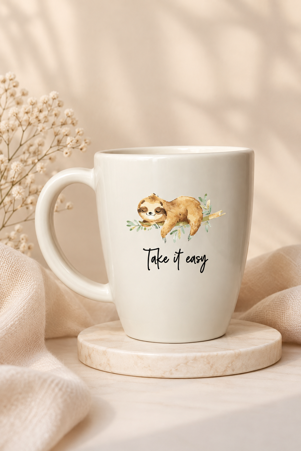 Unbreakable coffee mug { Take it easy }