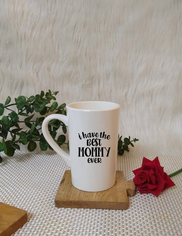 White Tall coffee mug- Mother day special