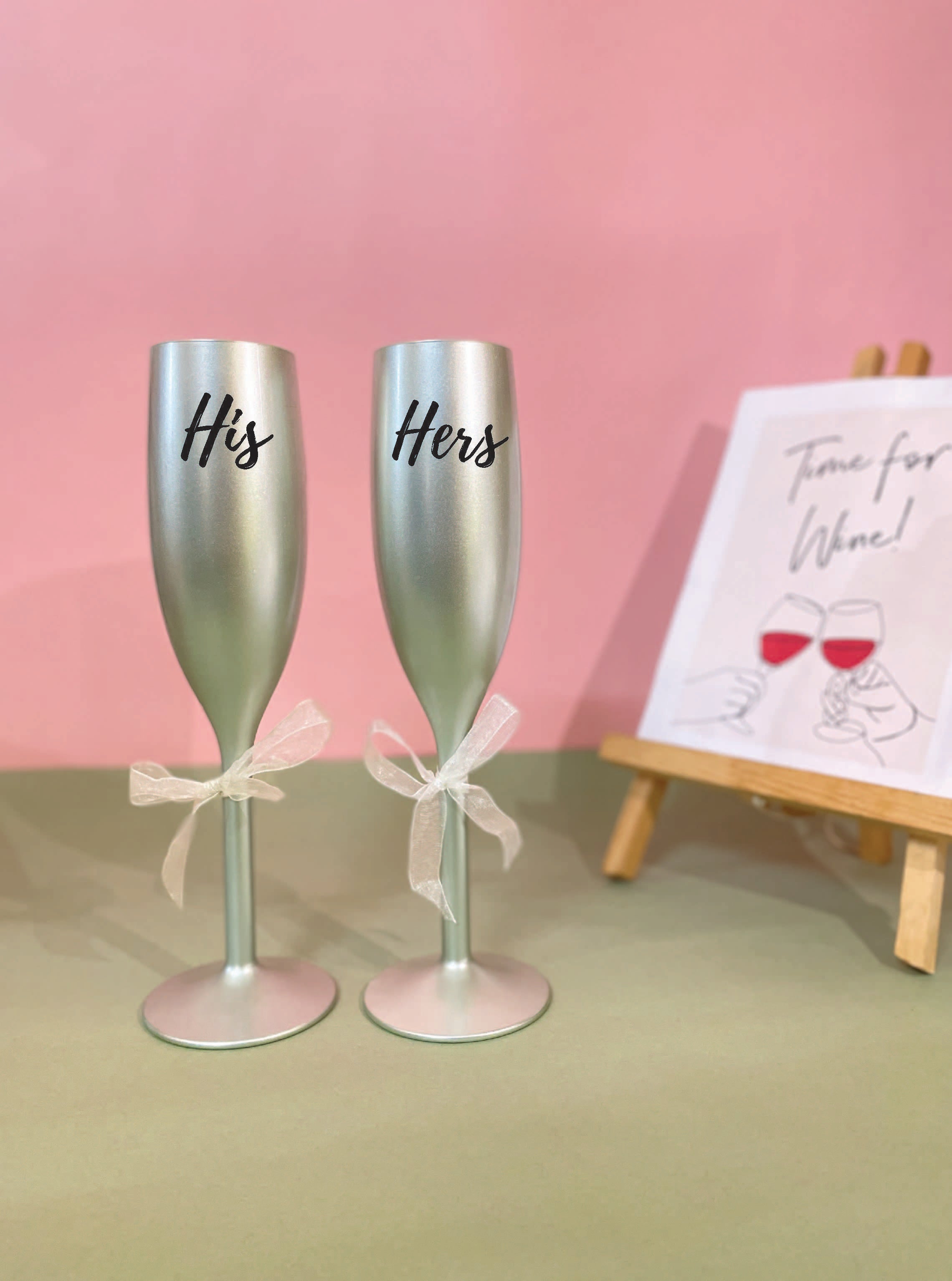 Unbreakable Flutes - His & Her Champagne Glasses - Set of 2 -Magnanimous mint green