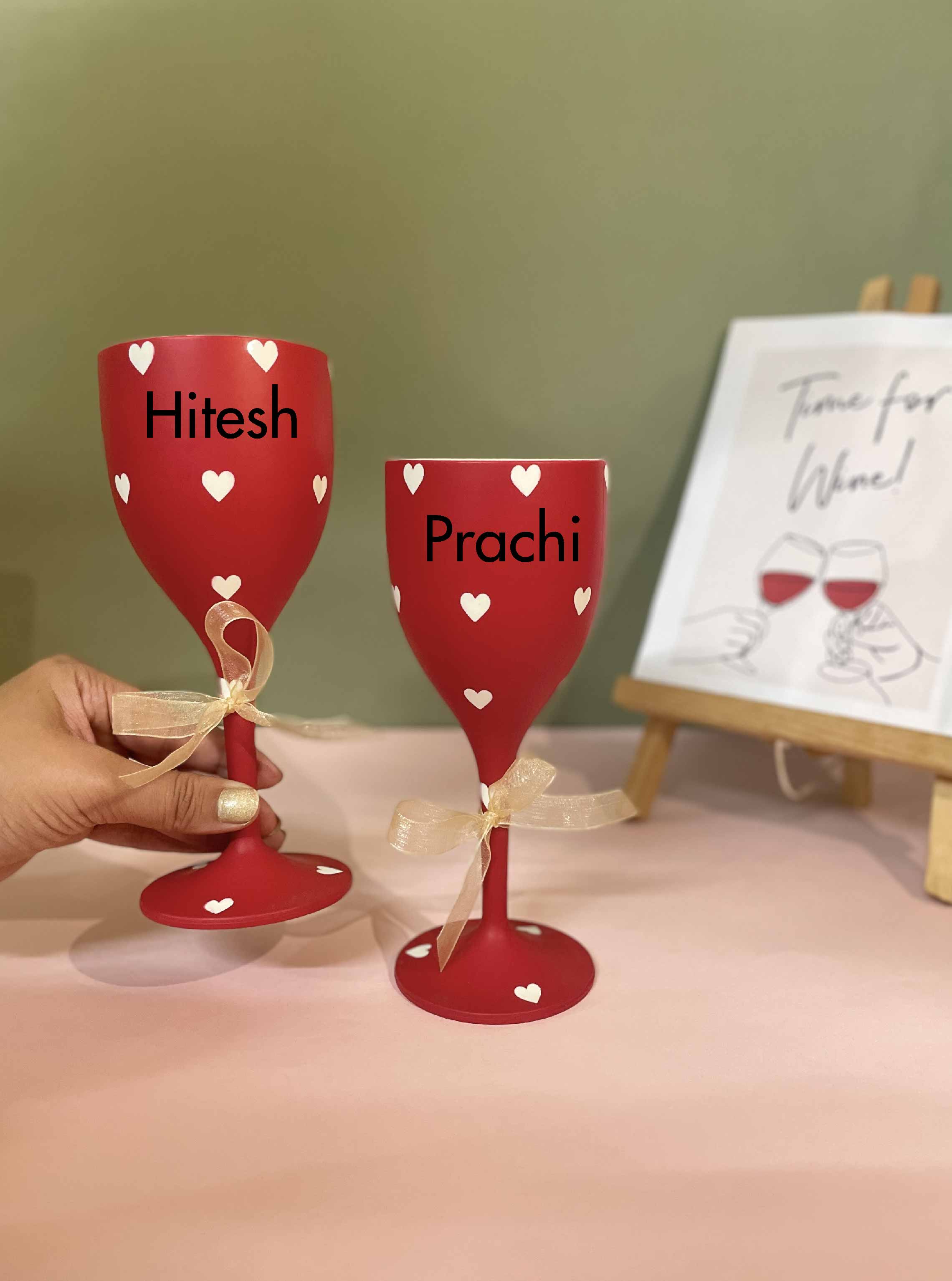 Unbreakable love with customised names-Black finish