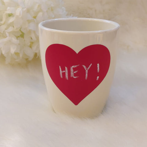 Unbreakable red heart white mug (Set of 1) - Valentines Day gift
