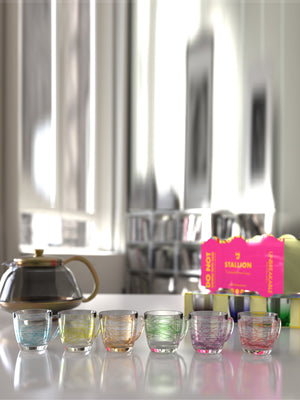 Unbreakable neon mesh tea cups (Set of 6) - Neon Collection