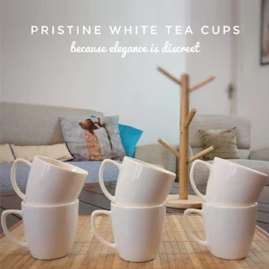 Unbreakable white tea cups (Set of 6)