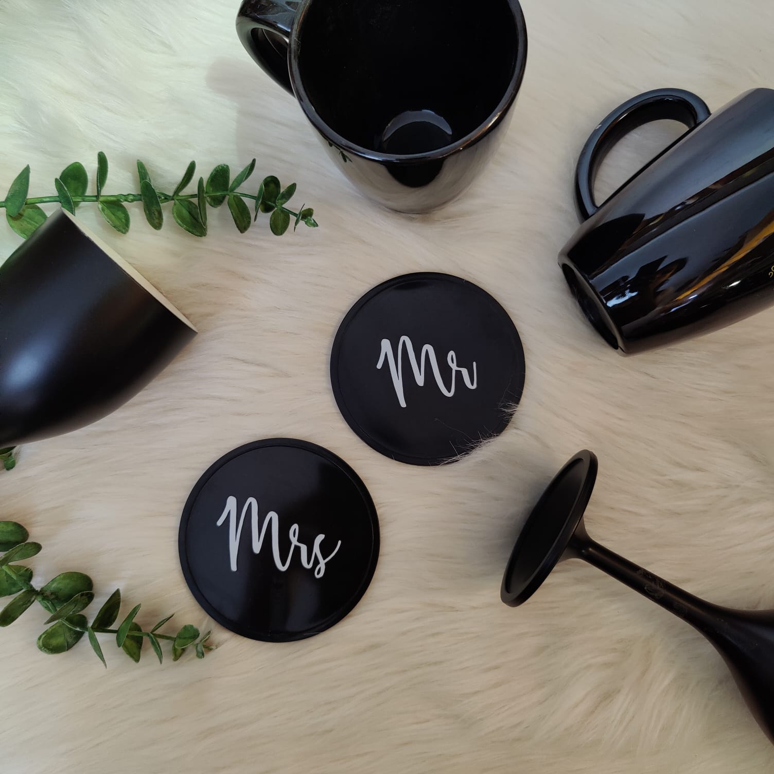Eco-Friendly 100% recycled Coasters- Set of 2