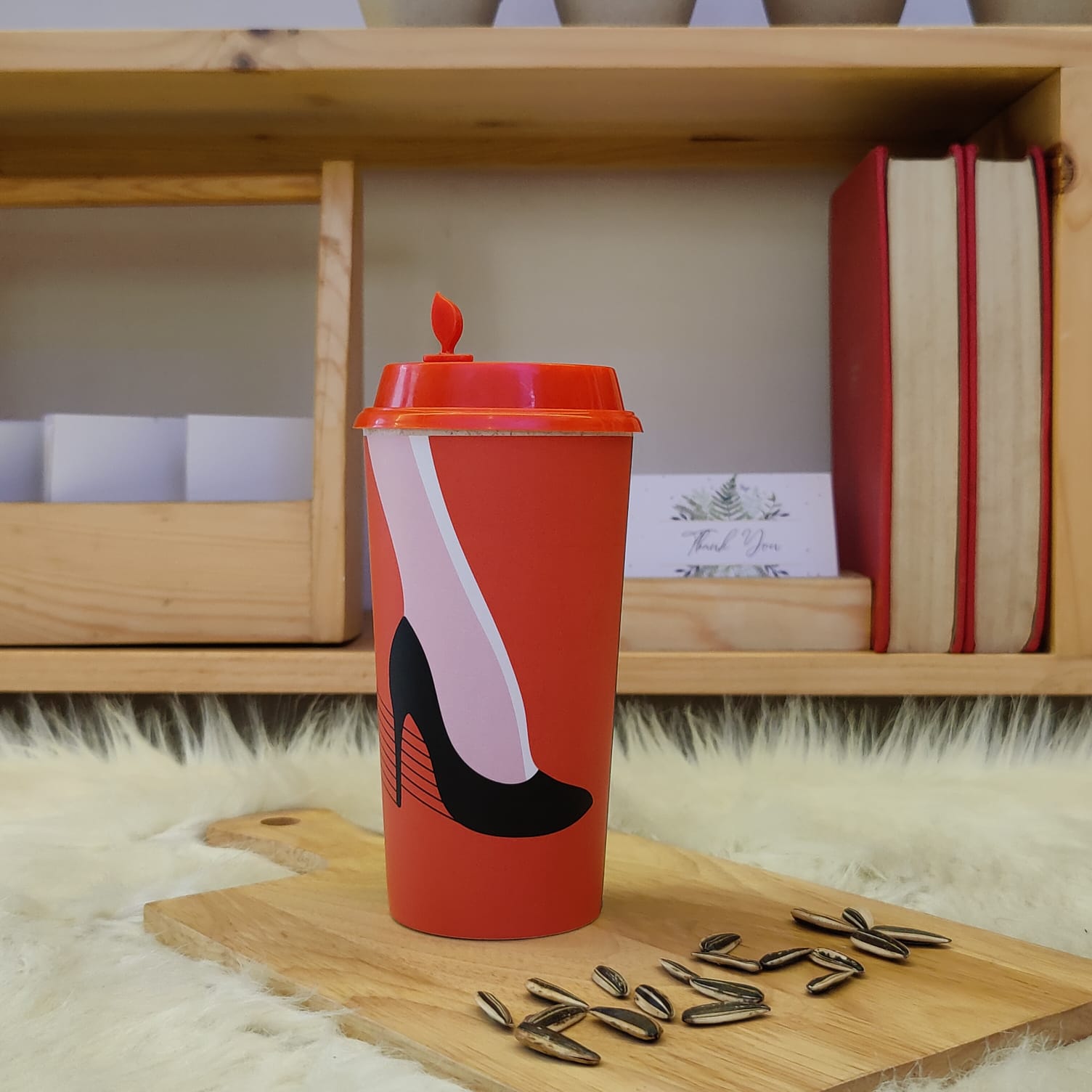 Designer Cup by Chirpy Cups with coffee & sipper lids -Who Is Going To Stop Me ?