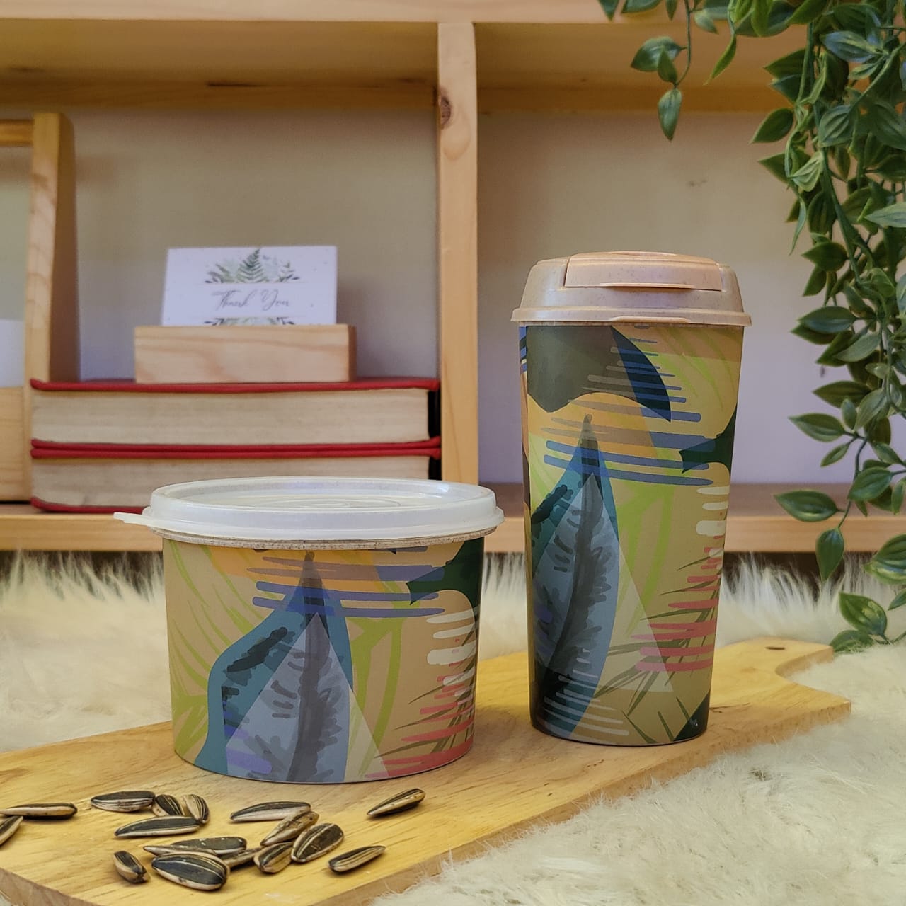 Unbreakable Cup & Snack box-Warli Painting