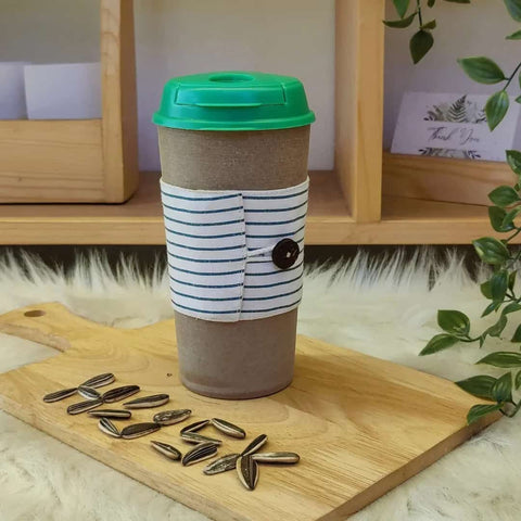Eco-friendly Cup & Cup sleeve by Chirpy Cups with Sipper lid-HARVEST CUP