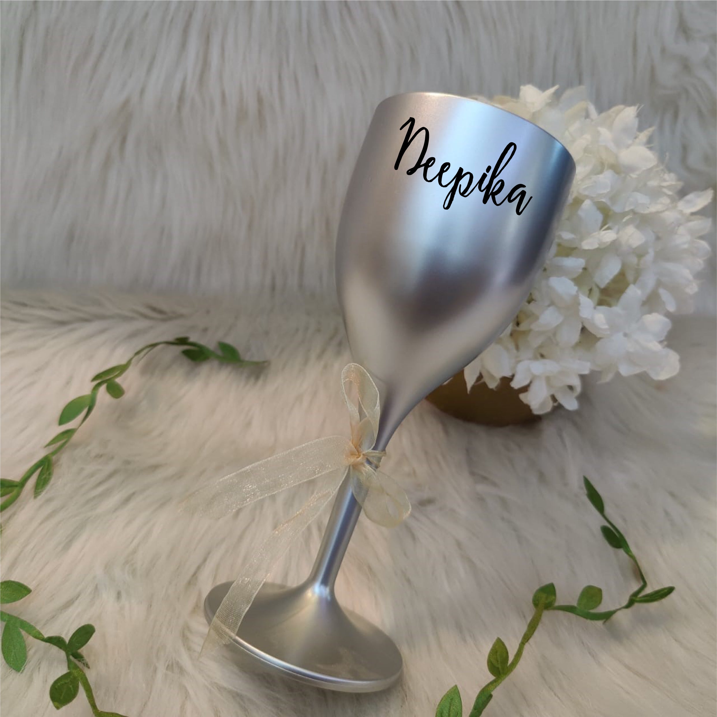 Unbreakable Wine Glass with Customisable Name - Set of 1