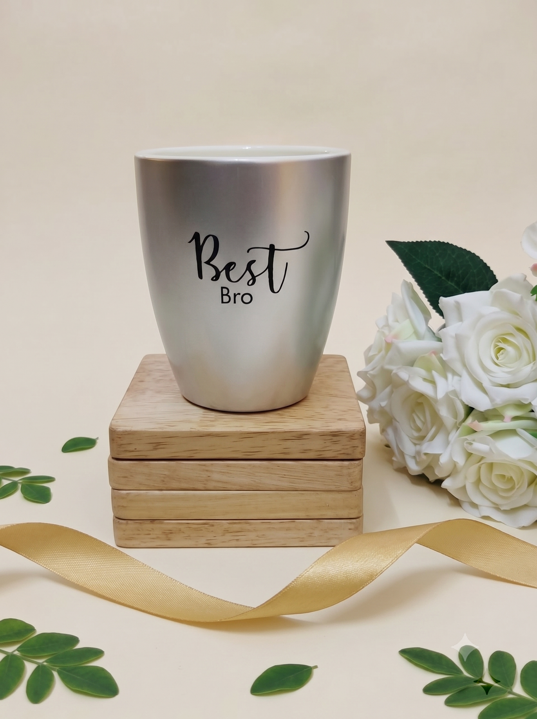 Unbreakable Silver Coffee Mug, Set of 1, Rakhi Special- Best Bro