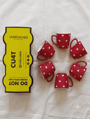 Designer Tea Cups Set of 6 - Dipped in Love