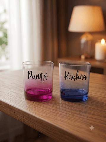 Unbreakable Customized Rainbow Whiskey glass - 350ml