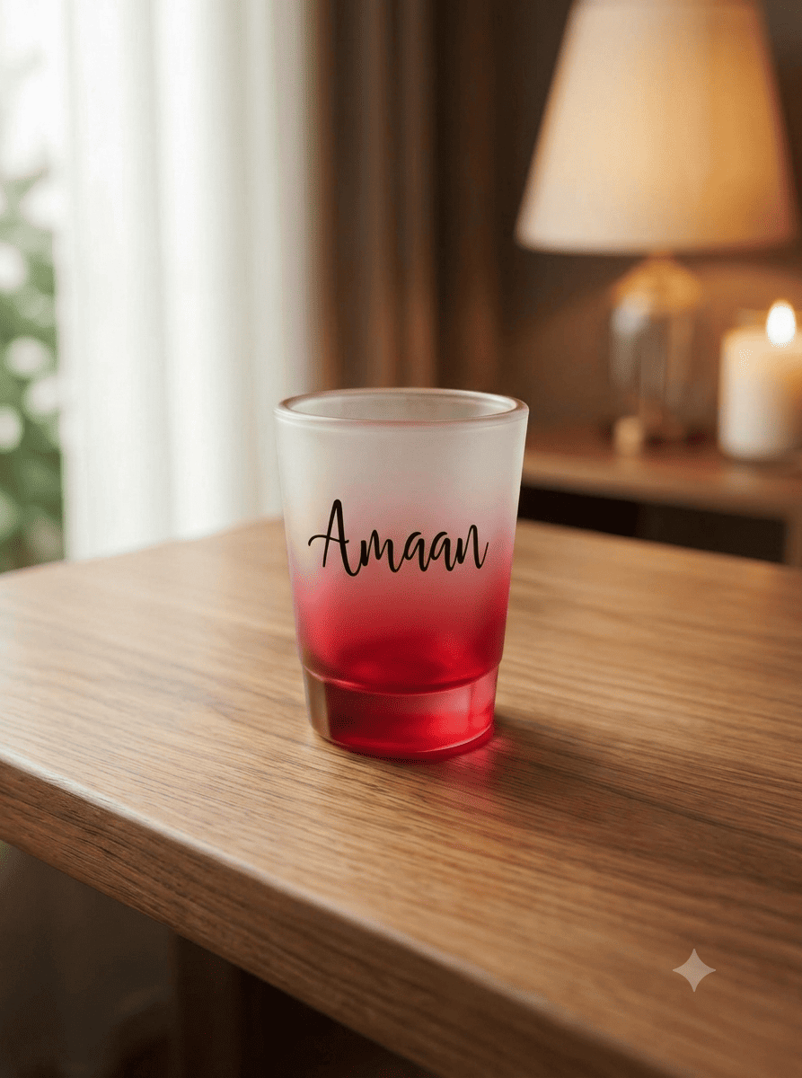Unbreakable Shot Glass with Customisable Name - Set of 1
