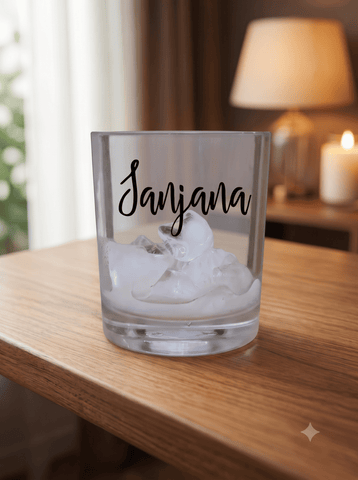 Unbreakable Whiskey Glass with Customisable Name - Set of 1