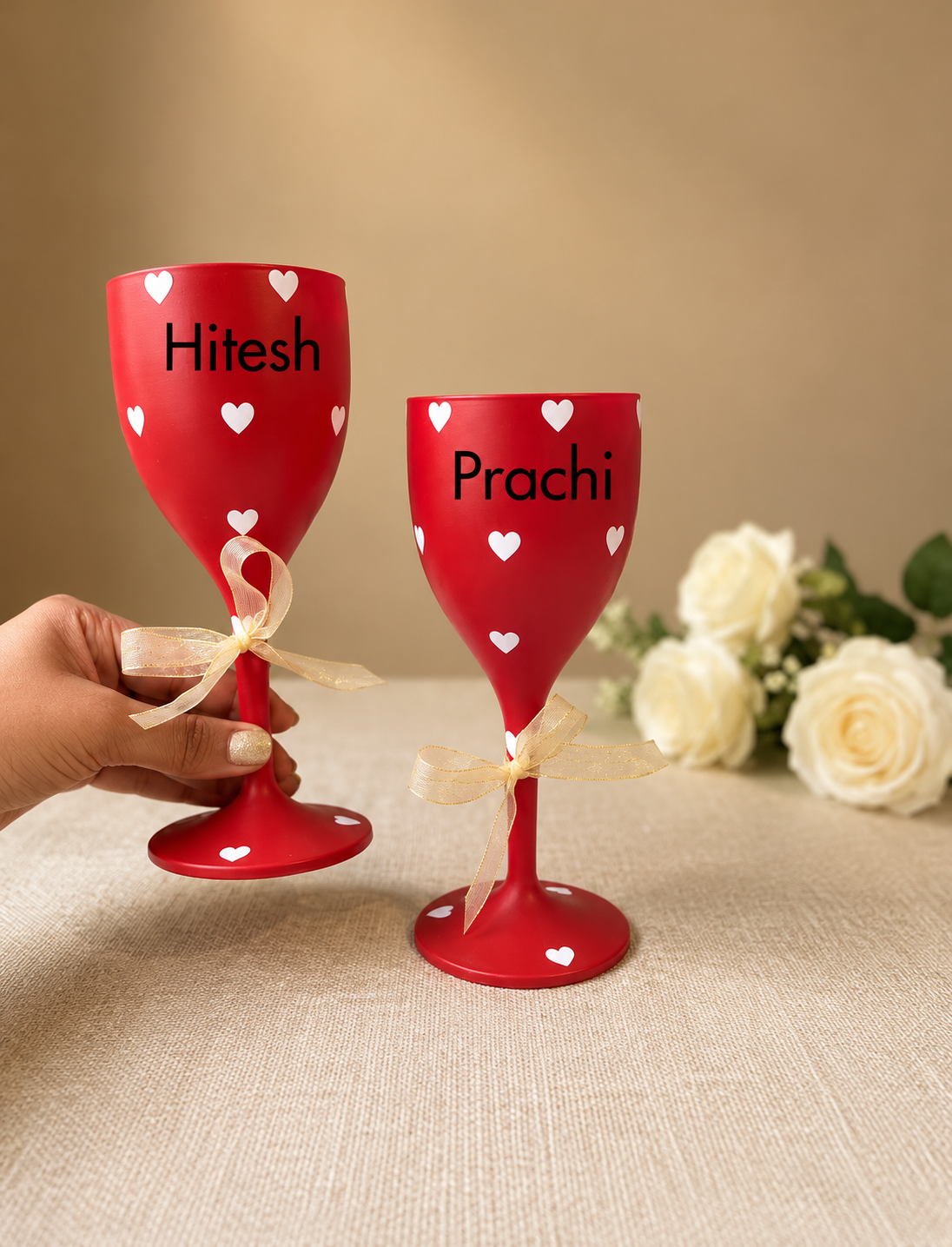 Unbreakable love with customised names-Black finish