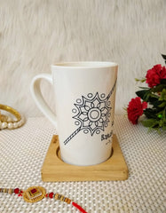 "White Customized Tall Coffee Mug- Rakshabandhan Special"