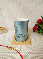 "Powder Blue Customized Tall Coffee Mug- Rakshabandhan Special"