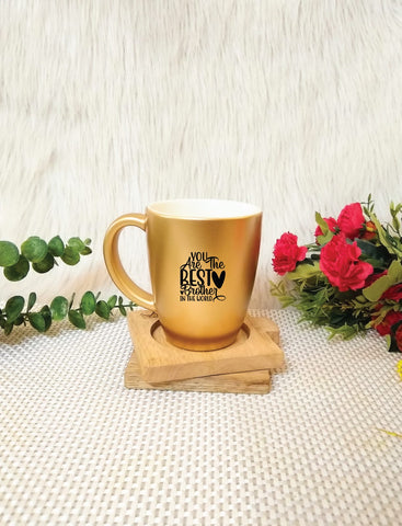 "Customized Unbreakable Golden Mug-Rakshabandhan Special"