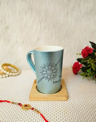 "Powder Blue Customized Tall Coffee Mug- Rakshabandhan Special"