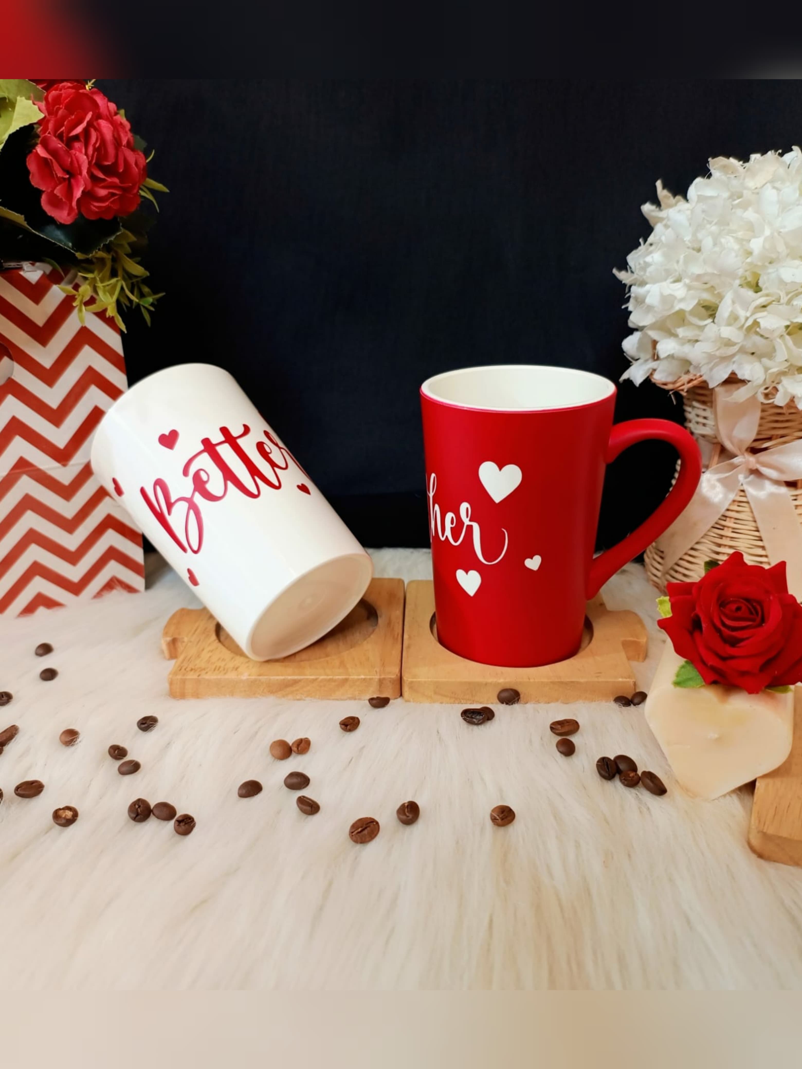 Valentine Couple Mugs - Set of 2 - Better together