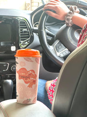 Designer Cup by Chirpy Cups with coffee & sipper lids, Food Safe, BPA Free, Recyclable - Stronger Women Stand for Everybody Else