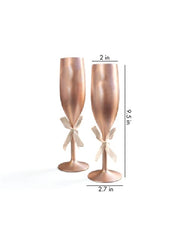Unbreakable Champagne Flutes- Set of 2 :-Classy copper