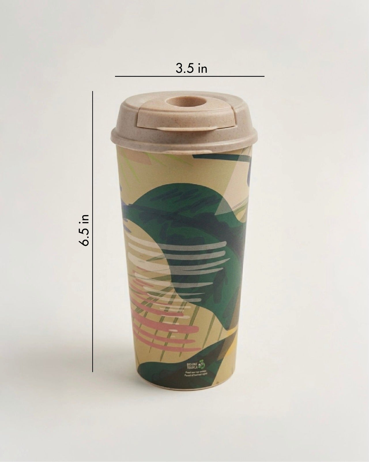 Designer Cup by Chirpy Cups with coffee & sipper lids - Abstract