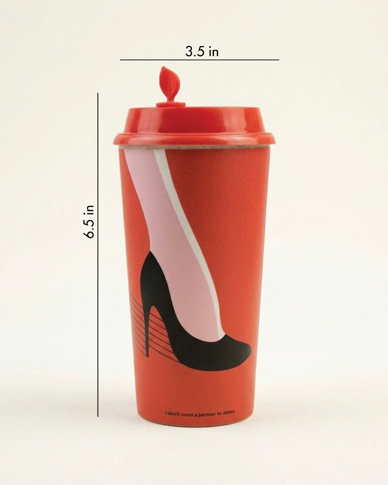 Designer Cup by Chirpy Cups with coffee & sipper lids -Who Is Going To Stop Me ?