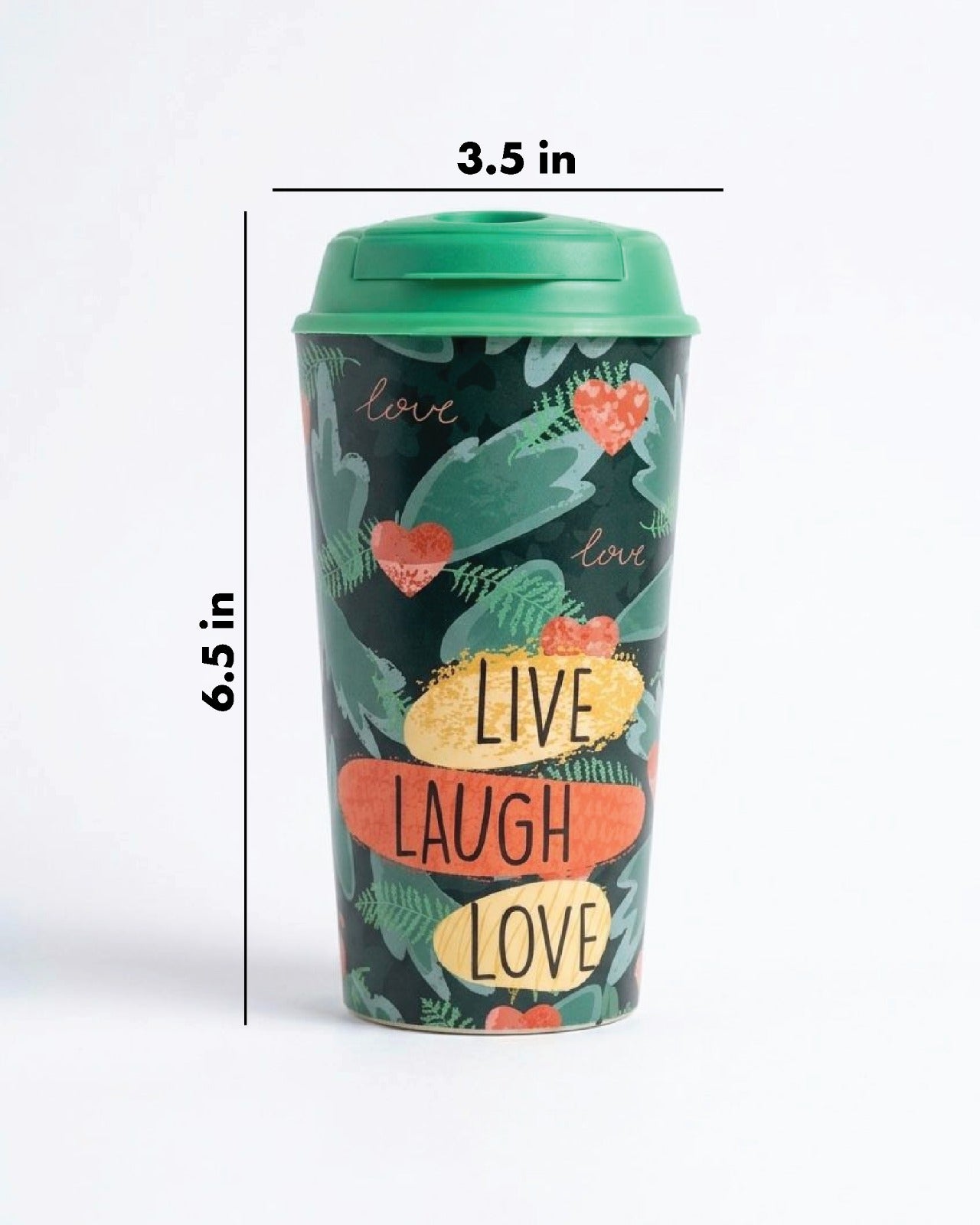 Designer Cup by Chirpy Cups with coffee & sipper lids -Loveberry Bliss