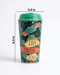 Designer Cup by Chirpy Cups with coffee & sipper lids -Loveberry Bliss
