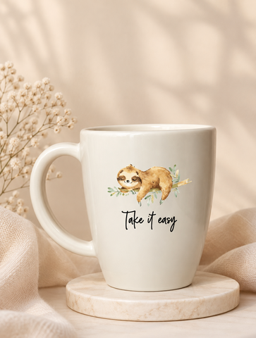Unbreakable coffee mug { Take it easy }