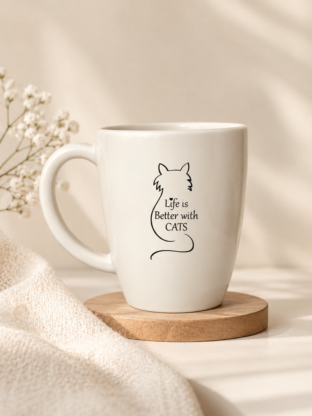 Unbreakable coffee mug { Life is Better with Cats Mug 🐱☕}