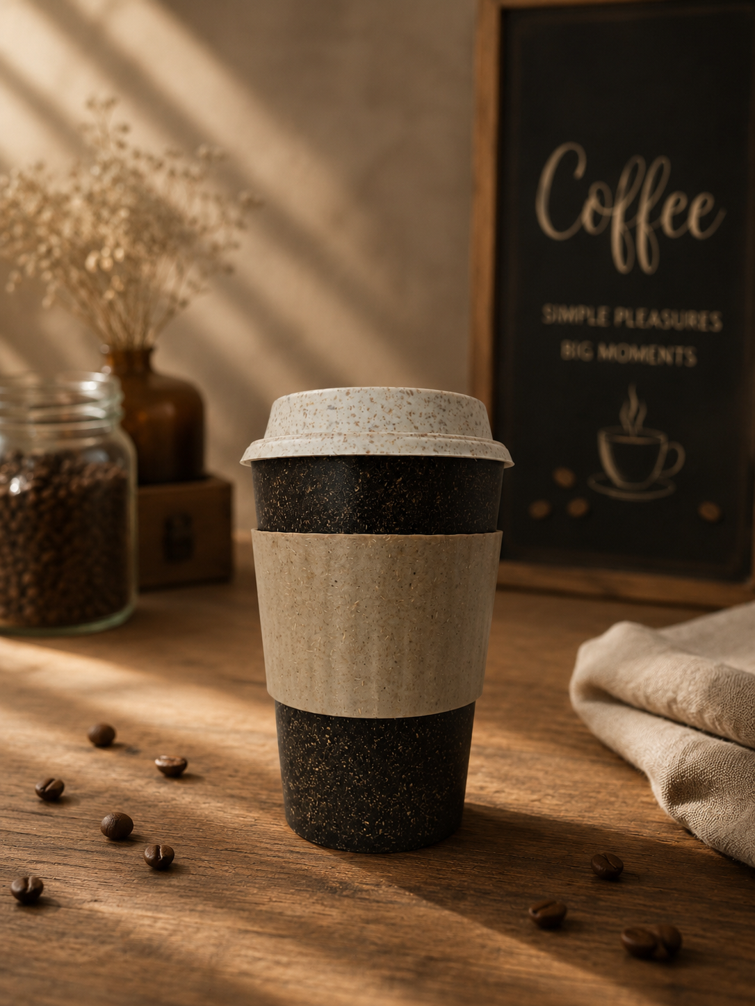 Eco-Friendly Coffee husk On-The-Go Cup 360 ml