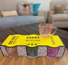 Unbreakable neon mesh tea cups (Set of 6) - Neon Collection