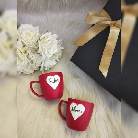 Marshmallow love -set of 2 Tea cup customised