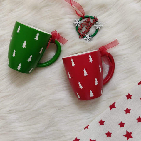 Unbreakable Christmas themed couple mugs (Set of 2 - 1 red & 1 green) - Christmas gifts for couples