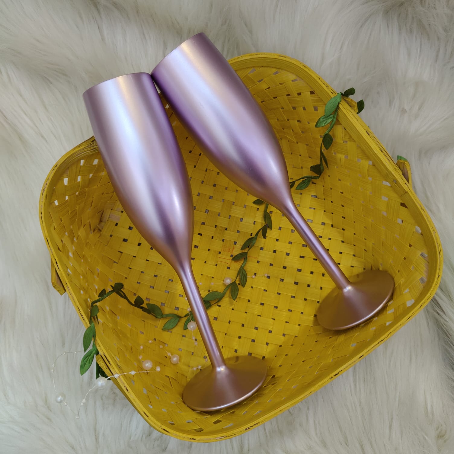 Unbreakable Champagne Flutes- Set of 2 :- Loveable lilac