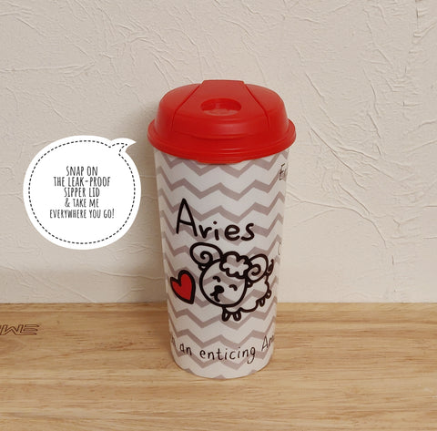 Designer cup Chirpy cups Zodiac cups Aries cup Coffee cups Sipper cup Coffee Sipper Travel Sipper Travel Coffee Cup On the go cups Sipper Online Buy Sipper Online Coffee Sipper Online Water Sipper Online gift for loved ones birthday gift return gift ideas for birthday party birthday return gifts online gift to self gift for myself