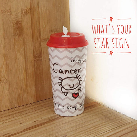 Cancer Sun Sign Sipper & Coffee Cup - Zodiac Cups