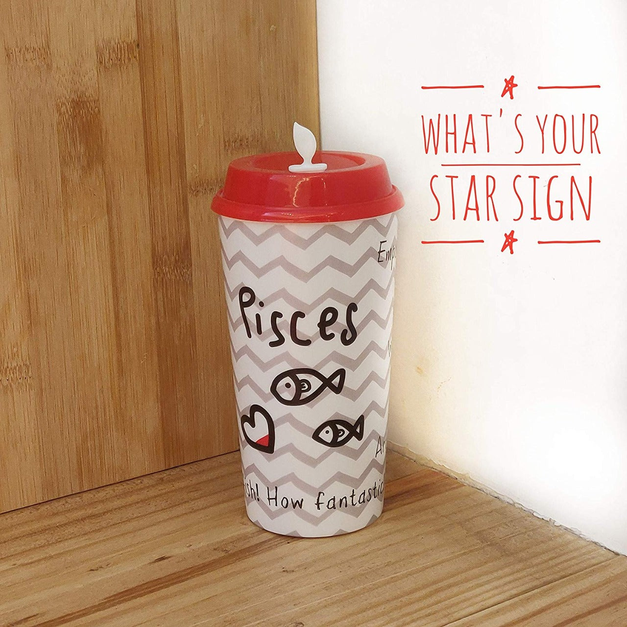 Pisces Sun Sign Sipper & Coffee Cup - Zodiac Cups